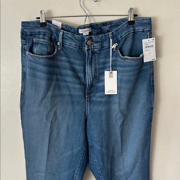 Good American NWT Good Legs Straight Leg Denim Jeans - 16 - Picture 5 of 10